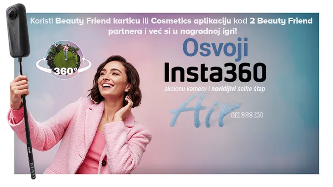 Tvoja nova avantura počinje uz Insta360! Nova nagradna igra za korisnike Beauty Friend kartice!