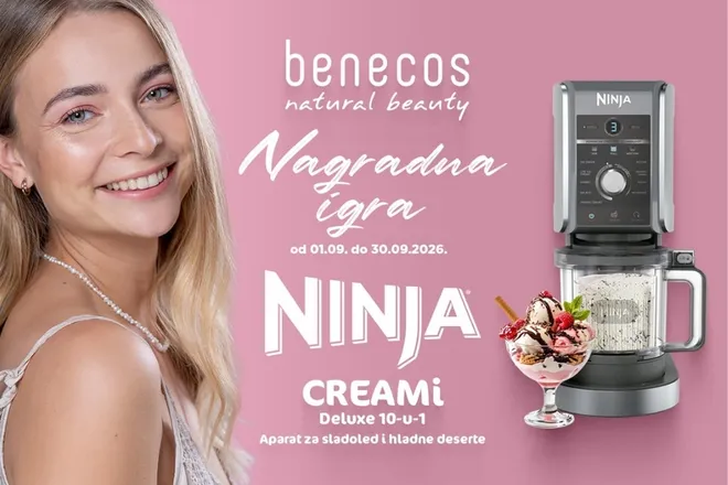 Benecos nagradna igra! Osvoji Ninja CREAMi Deluxe aparat za sladoled!