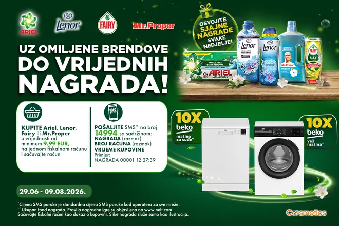 Ariel, Lenor, Fairy i Mr.Proper donose vrijedne nagrade